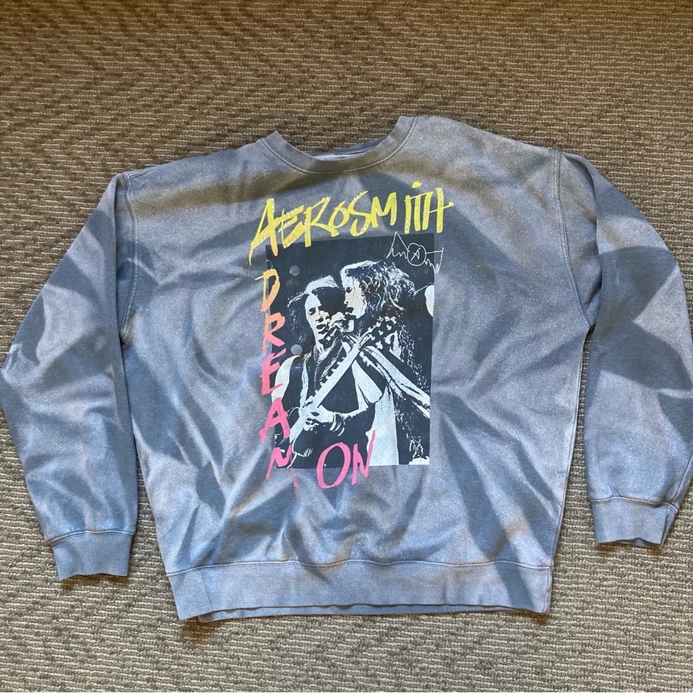 Aerosmith “Dream On” Embellished Crewneck Sweatshirt size XL Goodie Two Sleeves